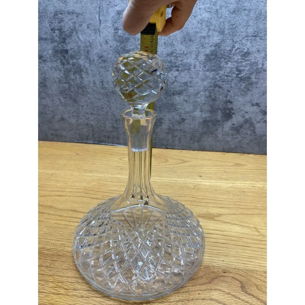 Vintage Large ‎ Waterford Crystal Ship Decanter With Stopper Beautiful (CHIPPED)